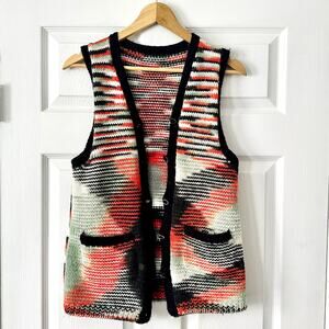 Vintage Homemade Crochet Vest Sz S